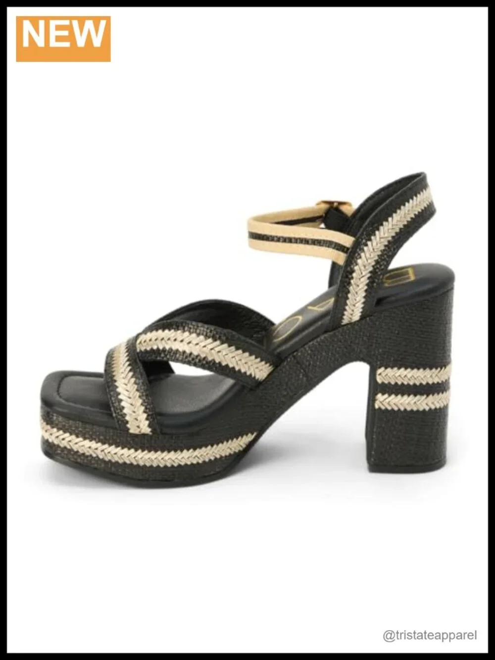 Raffia Platform Ankle Strap Heeled Sandals Casual 4.25 In Heel